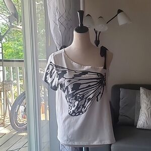 Shein white blouse size medium